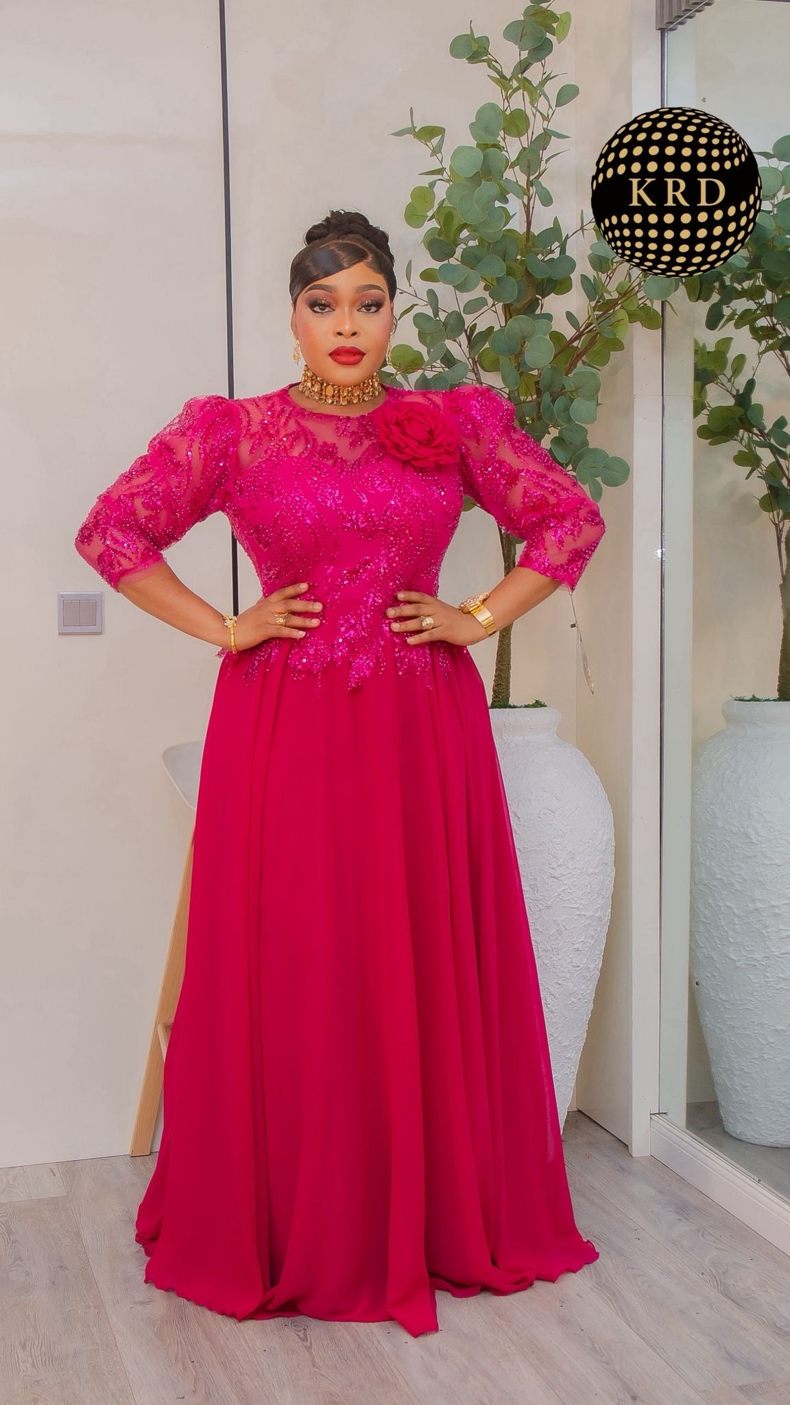 Royal Blossom Sequin Maxi Gown – Elegant Evening & Formal Dress