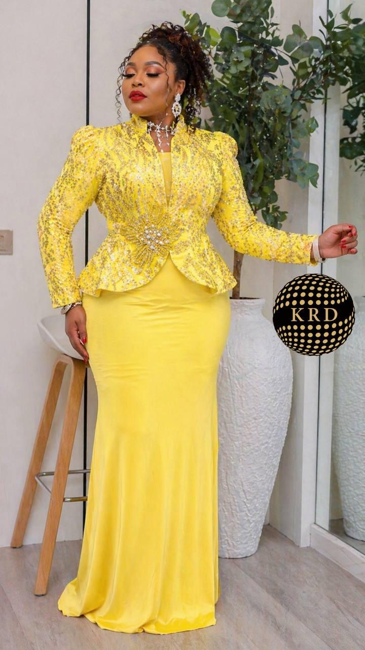 Royal Grace Embellished Peplum Maxi Dress Set – Luxury Formal Evening Gown
