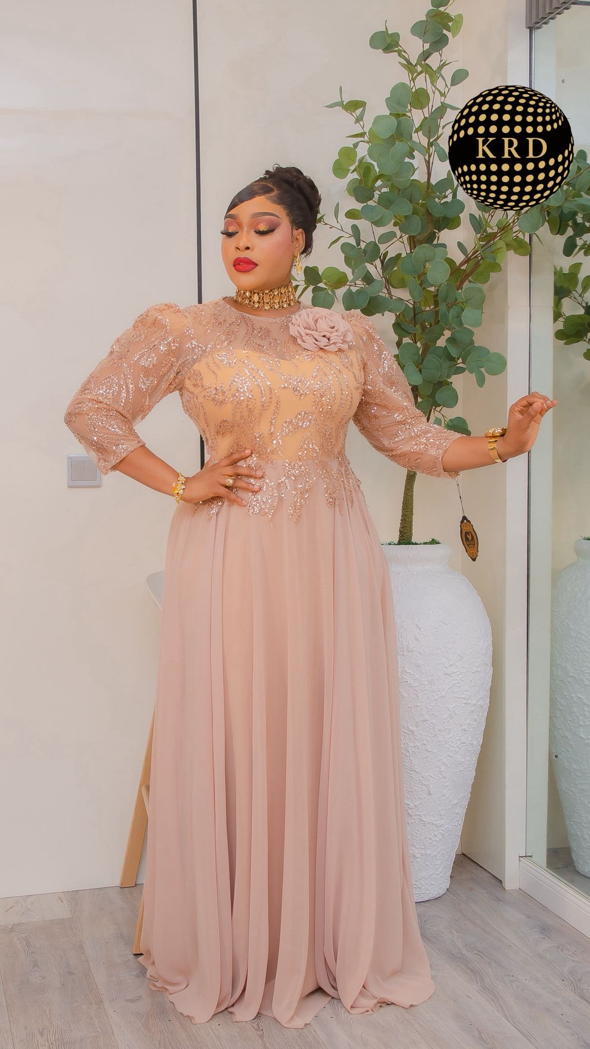Royal Blossom Sequin Maxi Gown – Elegant Evening & Formal Dress