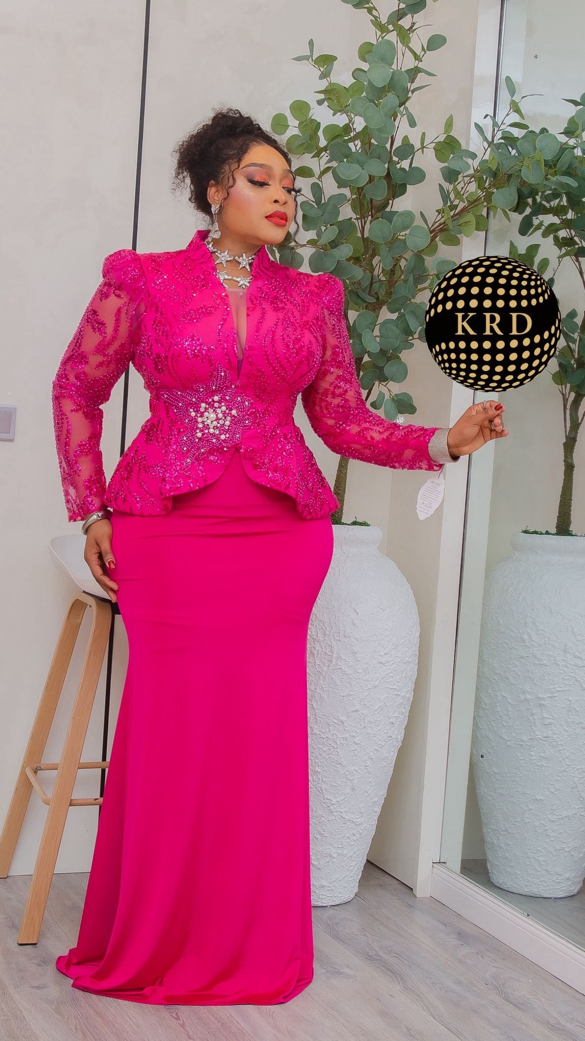Royal Grace Embellished Peplum Maxi Dress Set – Luxury Formal Evening Gown